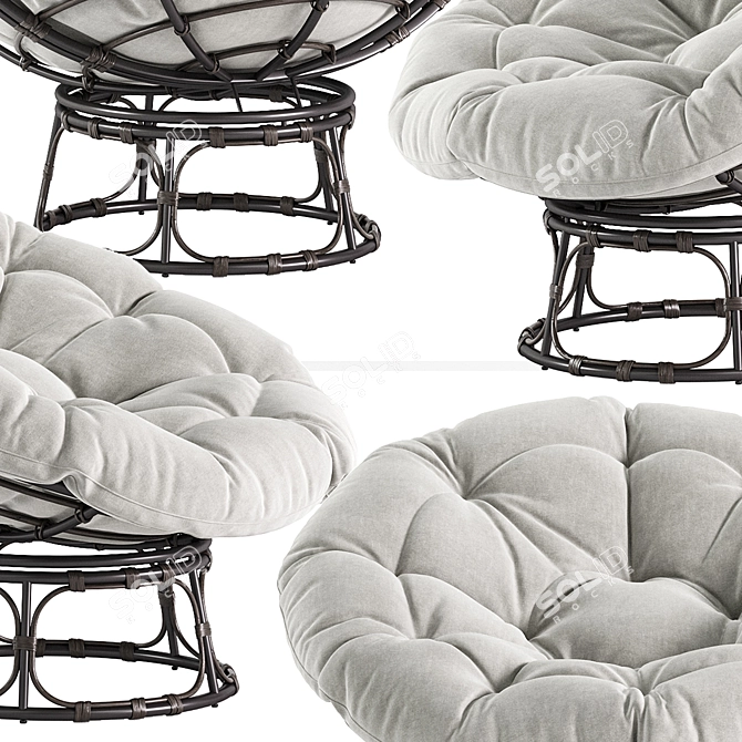 SAFAVIEH Kiraya Outdoor Papasan Chair 3D model image 2