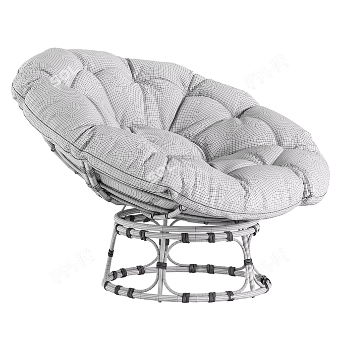 SAFAVIEH Kiraya Outdoor Papasan Chair 3D model image 7