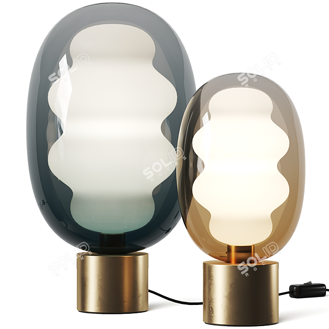 Contemporary Glass Table Lamp, Marcantonio 3D model image 1