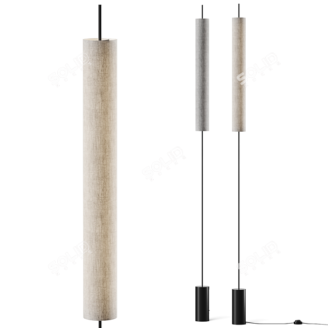 Modern Luceplan Metal Floor Lamp 3D model image 1