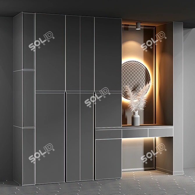 Entryway Panel Set, Multi/Sub-Object Material 3D model image 5