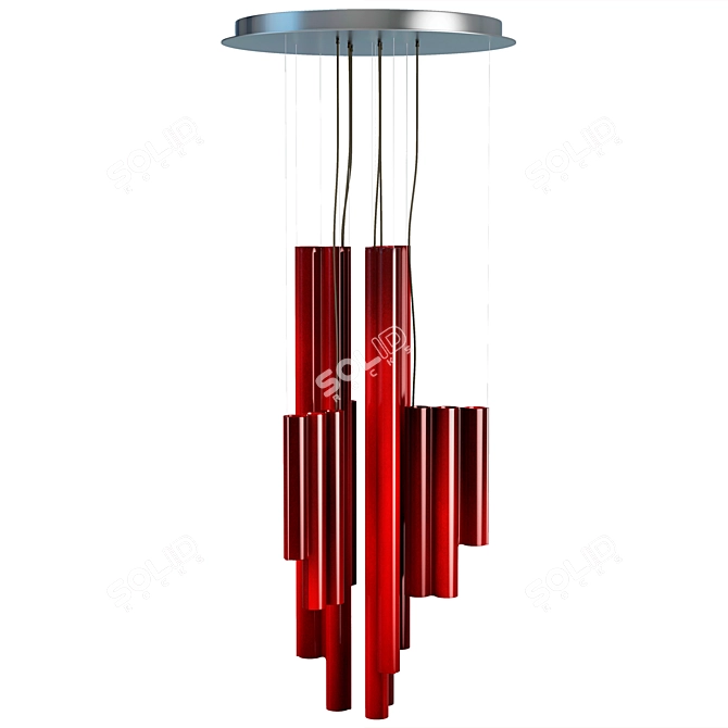 Contemporary Silo Lamp Fixture 3D model image 1