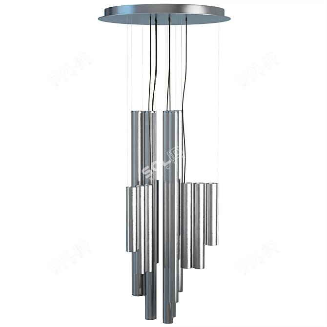 Contemporary Silo Lamp Fixture 3D model image 3