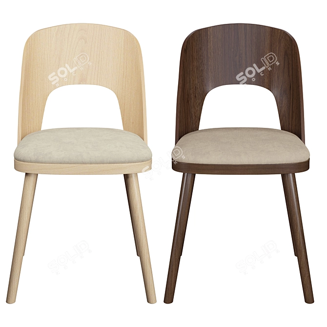 Elegant Modern Chairs ANTVERPEN 3D model image 4