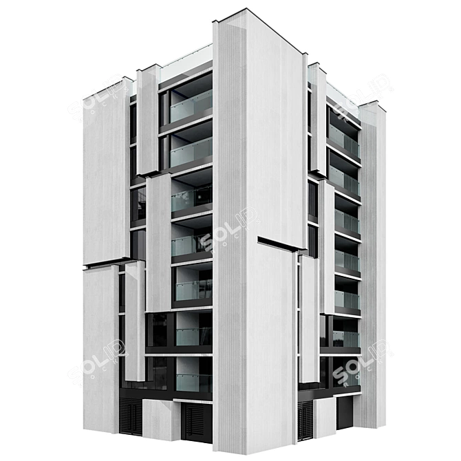 Architectural Model No104: Detailed Building 3D model image 2