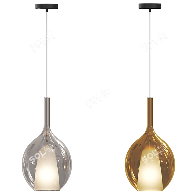 Elegant Duality Pendant Light 3D model image 3