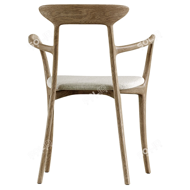  Brunello Light Gray Chair 3D model image 5