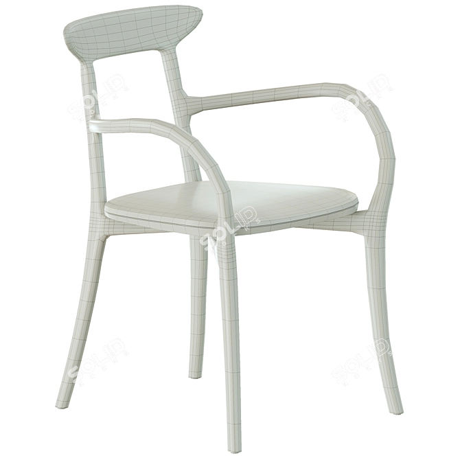  Brunello Light Gray Chair 3D model image 7