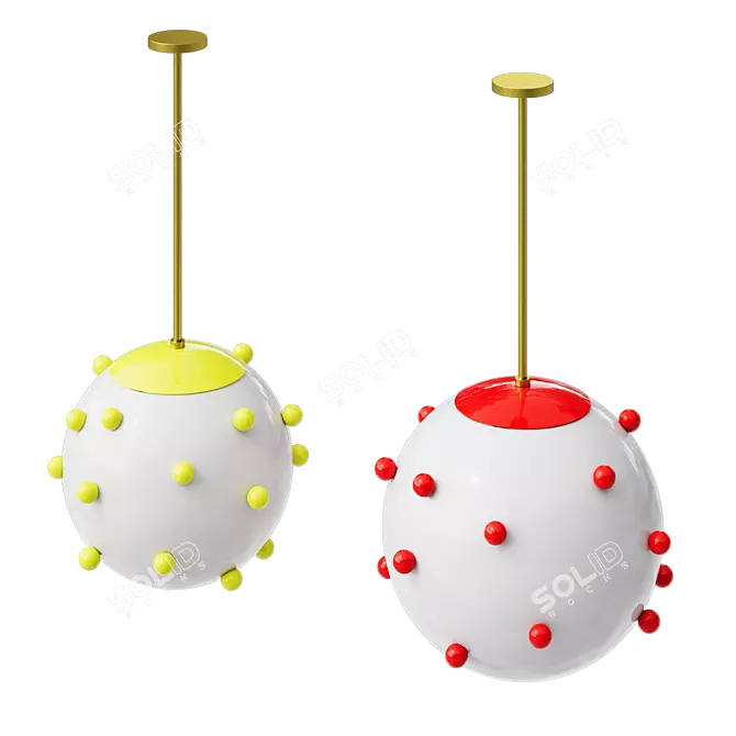 Gumball Polka Dot Chandelier 3D model image 1