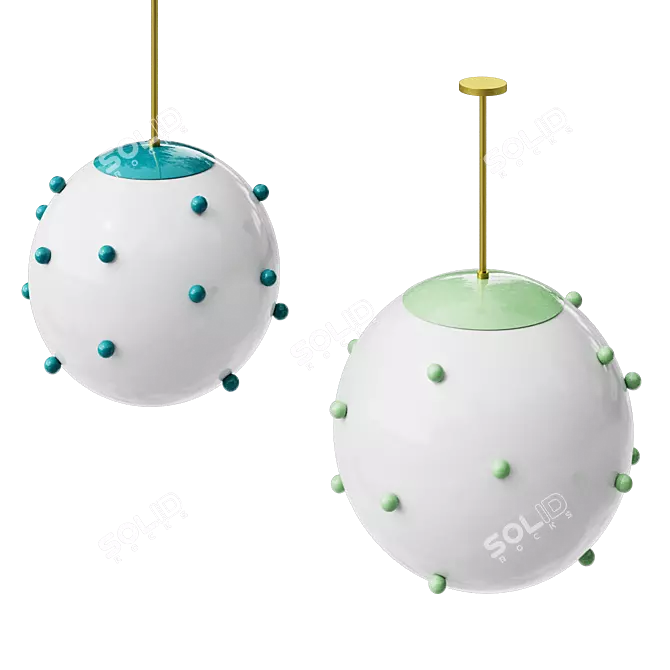 Gumball Polka Dot Chandelier 3D model image 2