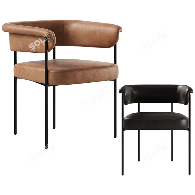 Modern Conover Dining Chair Texture 3D model image 2