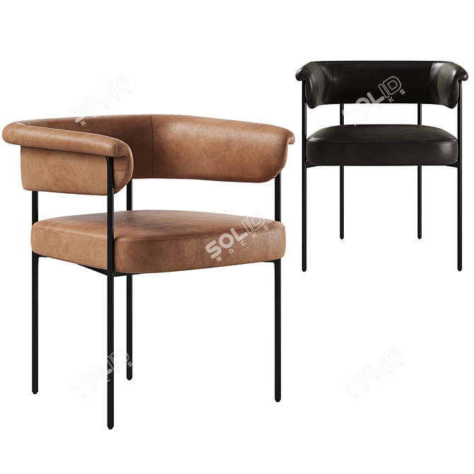 Modern Conover Dining Chair Texture 3D model image 3