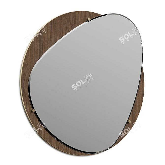 Modern Stylish Wall Mirror - 3D 3D model image 2