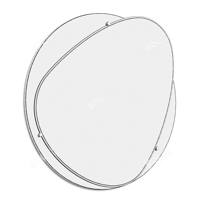 Modern Stylish Wall Mirror - 3D 3D model image 3