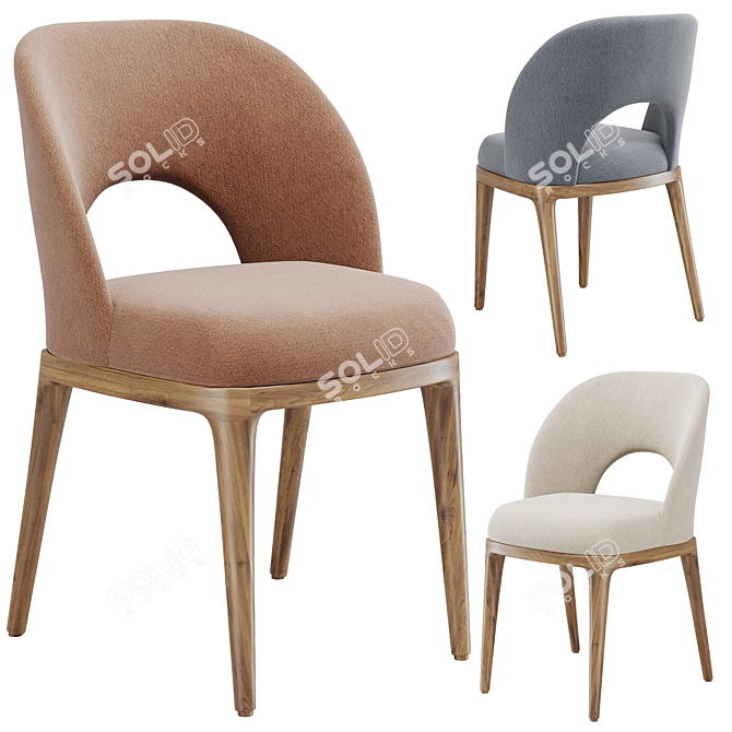 Elegant Boerum Dining Chair 3D model image 1