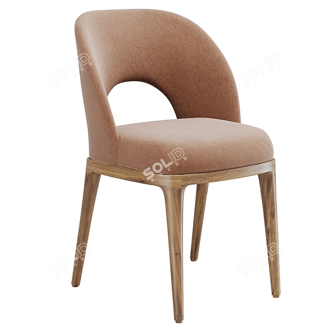 Elegant Boerum Dining Chair 3D model image 2