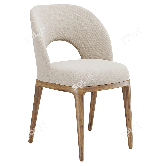 Elegant Boerum Dining Chair 3D model image 5