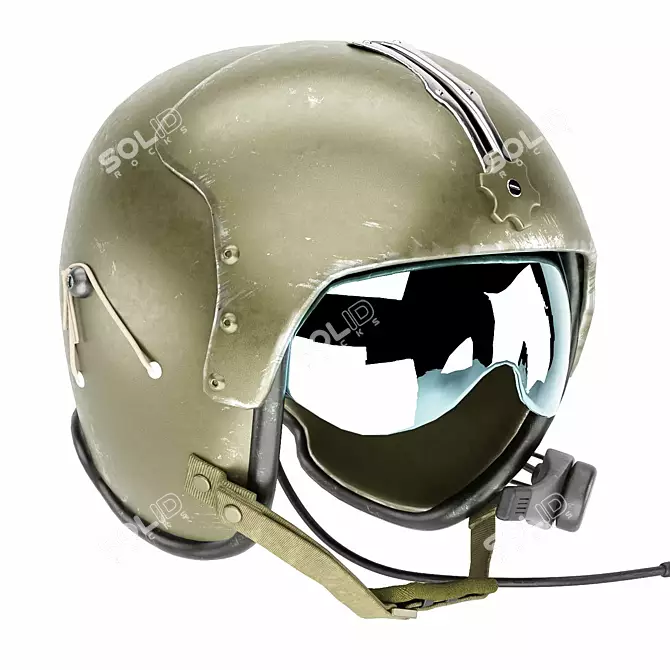 High-Quality Pilot Helmet CG Model 3D model image 2