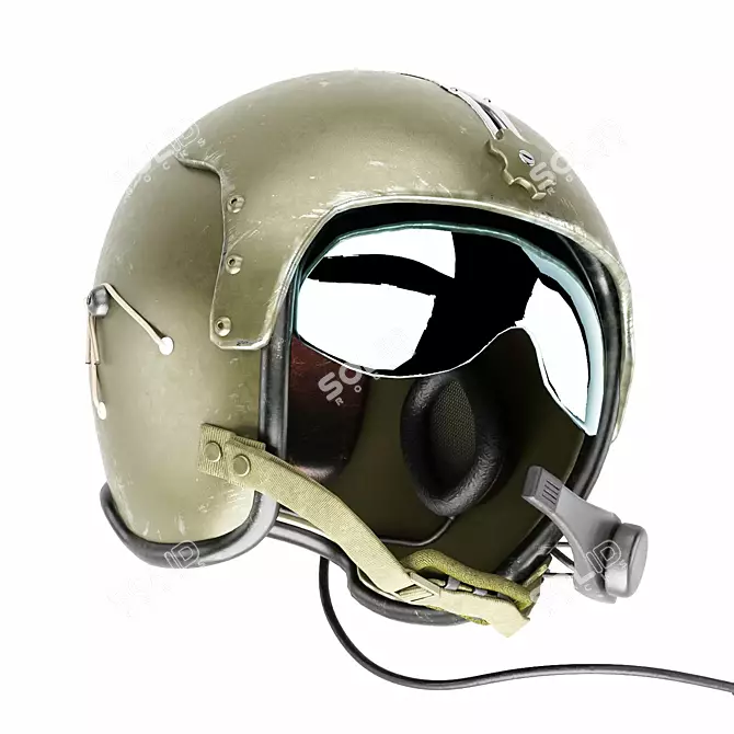 High-Quality Pilot Helmet CG Model 3D model image 5