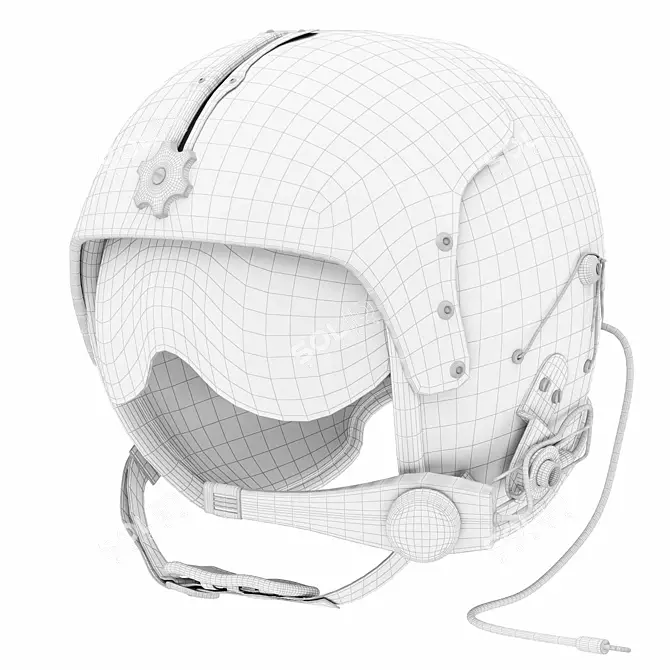 High-Quality Pilot Helmet CG Model 3D model image 7