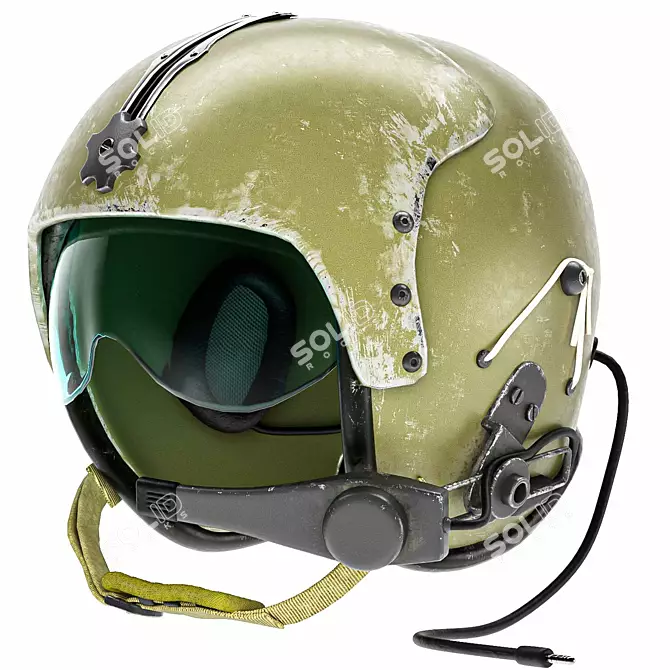 High-Quality Pilot Helmet CG Model 3D model image 8