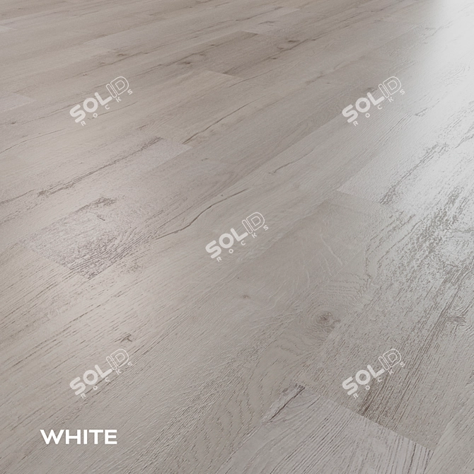 Wooden Plank Floor 15x120cm Oak-Grey 3D model image 2