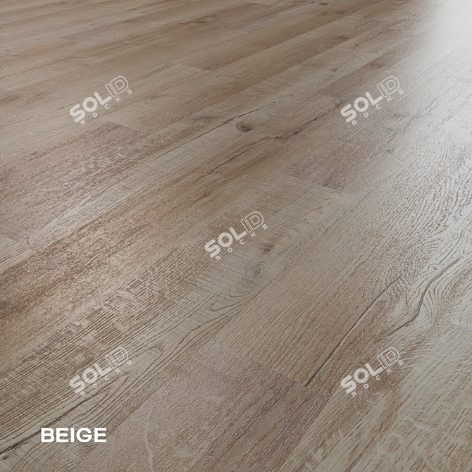 Wooden Plank Floor 15x120cm Oak-Grey 3D model image 3