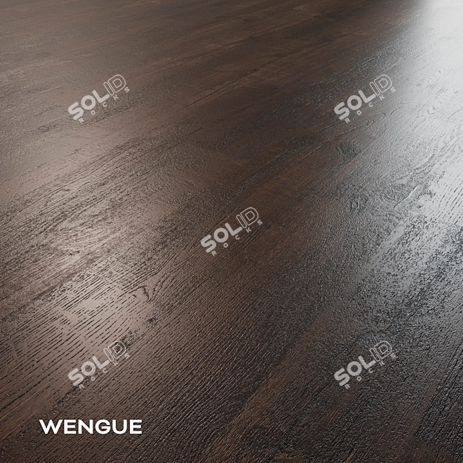 Wooden Plank Floor 15x120cm Oak-Grey 3D model image 6