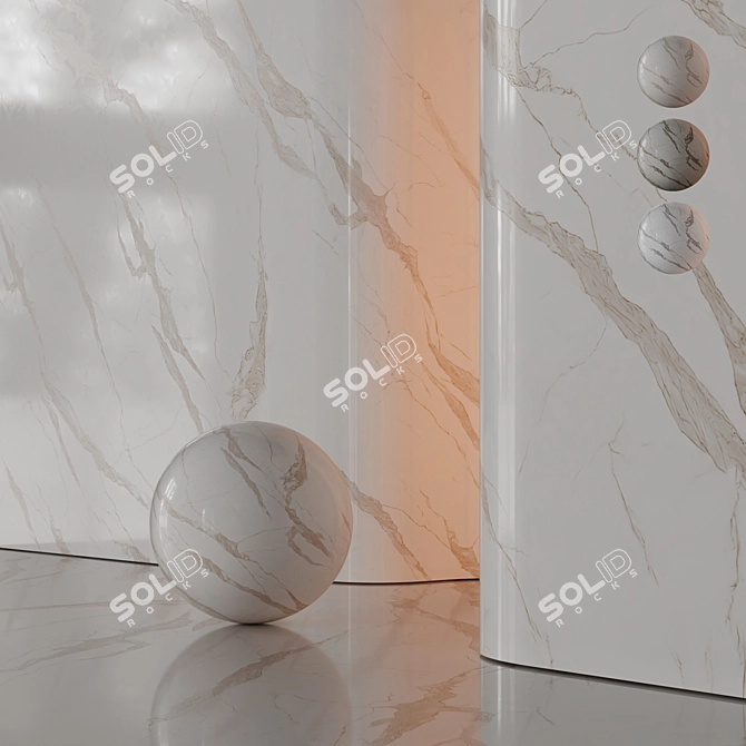 8K Marble Texture Set 05 3D model image 1