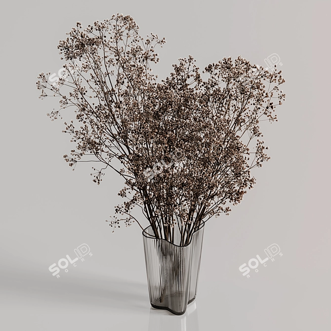 Modern Plants Bouquet Vase 51 3D model image 5