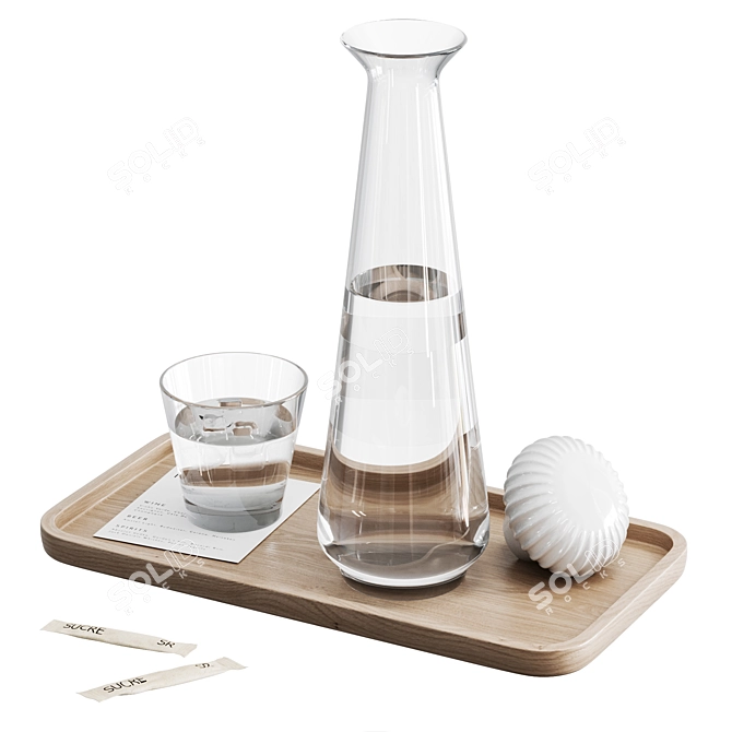 Cafe Table Decor Set 3D model image 2