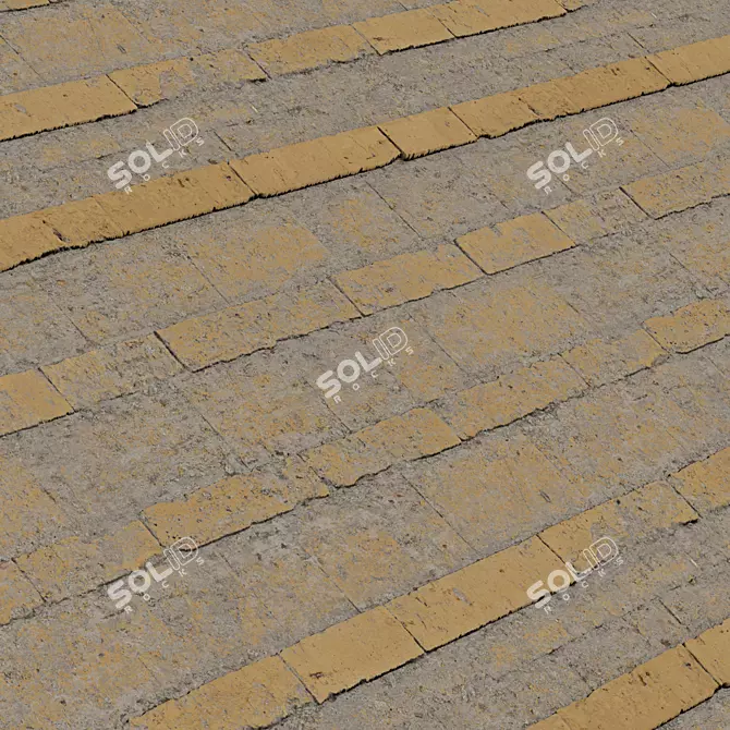 Brick Stone Wall Texture Set 3D model image 3