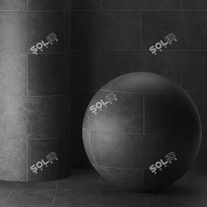 Black Marble Textured Tile,15kauxialtequniA 3D model image 1