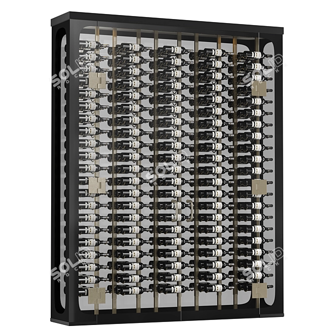 Glass Wine Rack Blue Grouse 3D model image 1