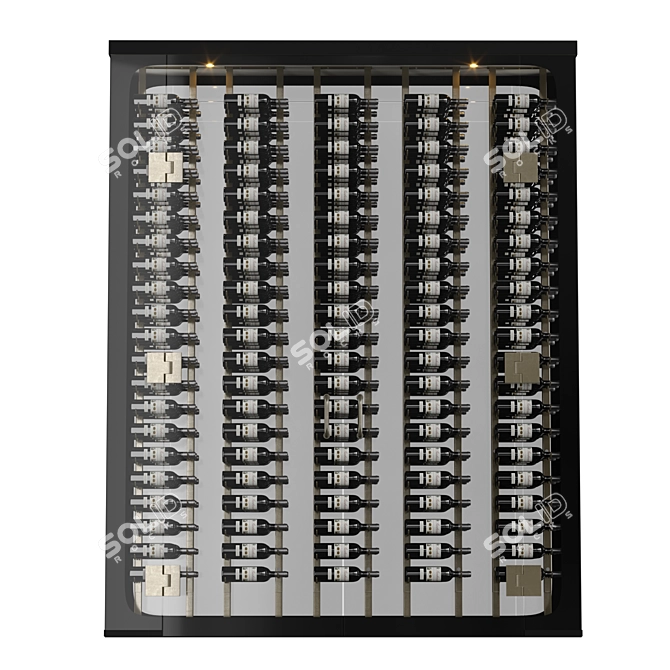 Glass Wine Rack Blue Grouse 3D model image 2