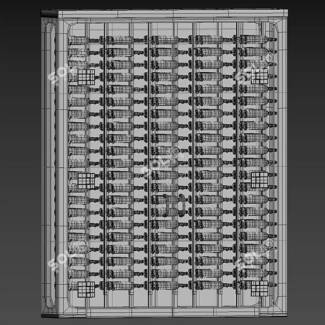 Glass Wine Rack Blue Grouse 3D model image 4