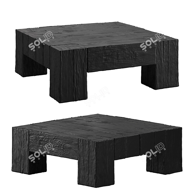 Sleek Ubud Coffee Table 3D model image 1