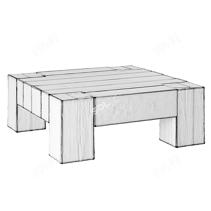 Sleek Ubud Coffee Table 3D model image 2