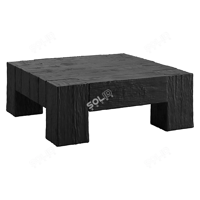 Sleek Ubud Coffee Table 3D model image 3