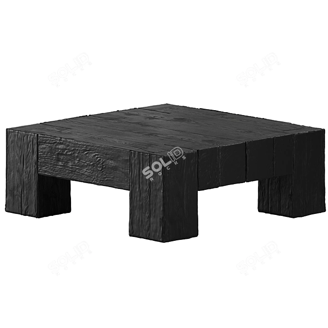 Sleek Ubud Coffee Table 3D model image 4