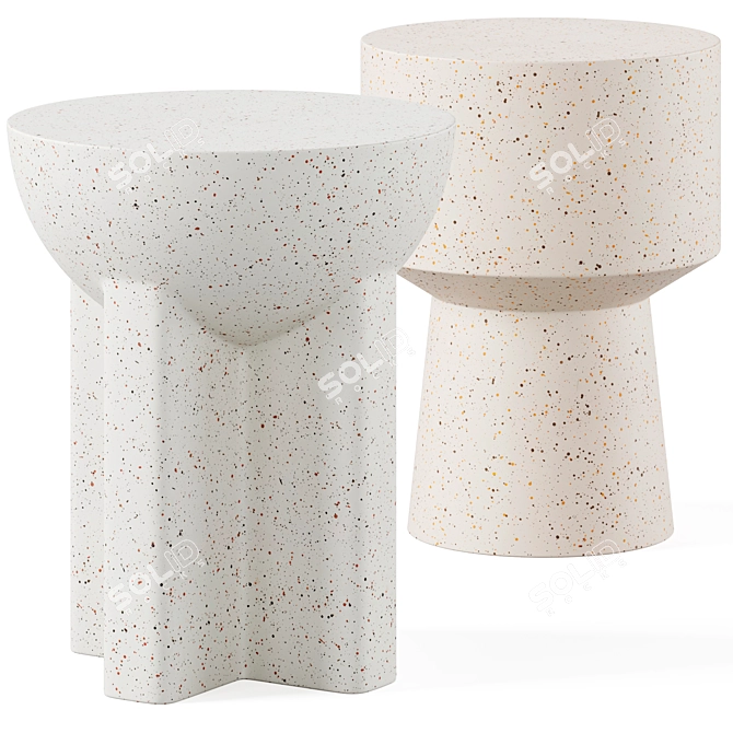 Zuo Molli & Masko Side Tables 3D model image 1