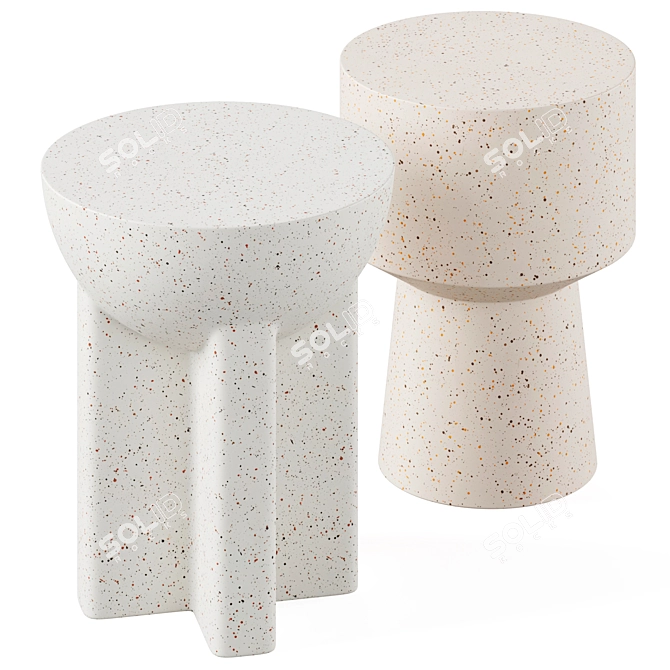 Zuo Molli & Masko Side Tables 3D model image 4