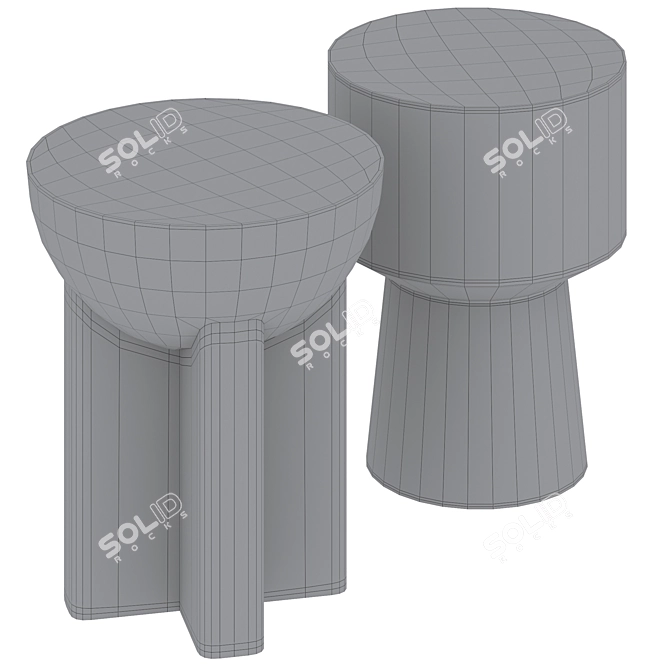 Zuo Molli & Masko Side Tables 3D model image 5