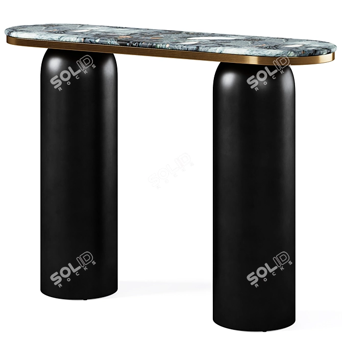 Modern Luxor Console Table by Zuo 3D model image 1