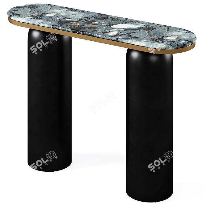 Modern Luxor Console Table by Zuo 3D model image 3