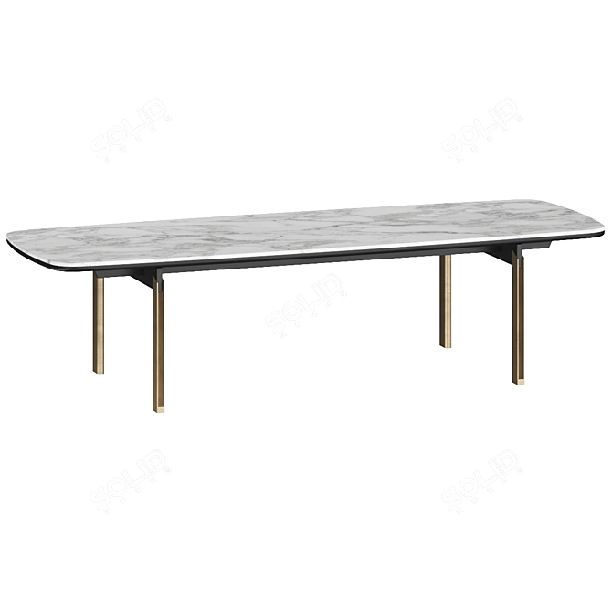 Elegant Cantori Mirage Dining Table 3D model image 2