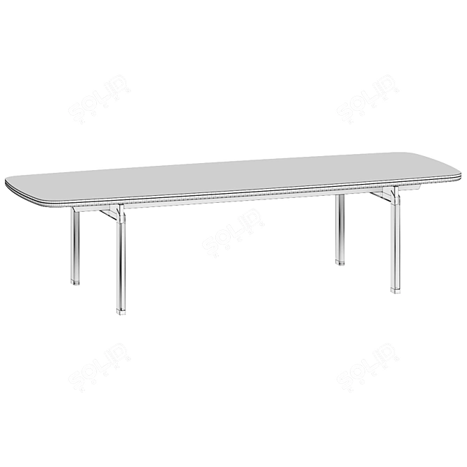 Elegant Cantori Mirage Dining Table 3D model image 3
