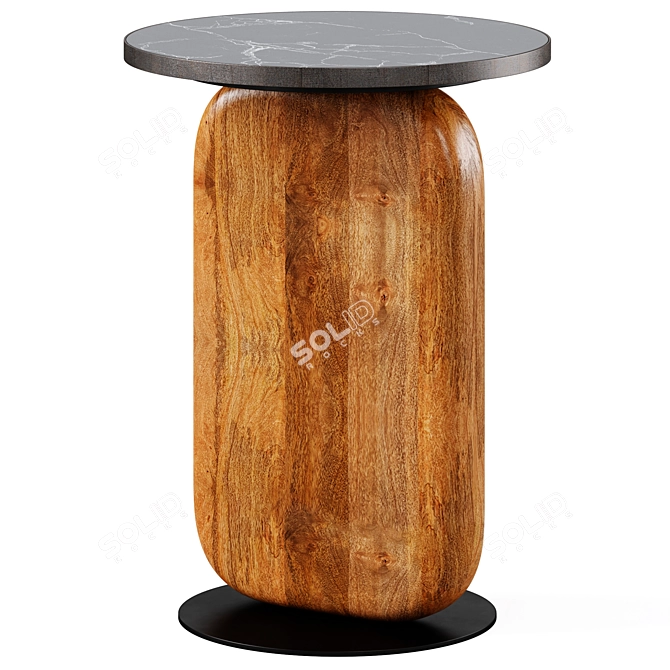 Elegant Pemba Table Trio Set 3D model image 2