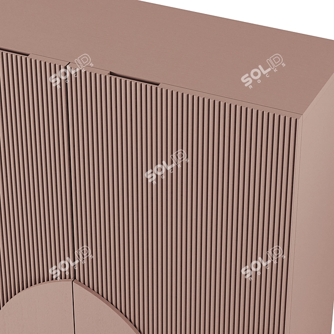 Fleur Reeded Cabinet | Elegant Storage 3D model image 4