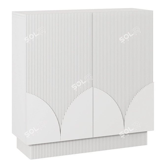 Fleur Reeded Cabinet | Elegant Storage 3D model image 5